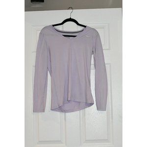 Nike Pro Womens Pink Purple Dri-Fit Shirt Size Small Long Sleeve Athletic Shirt